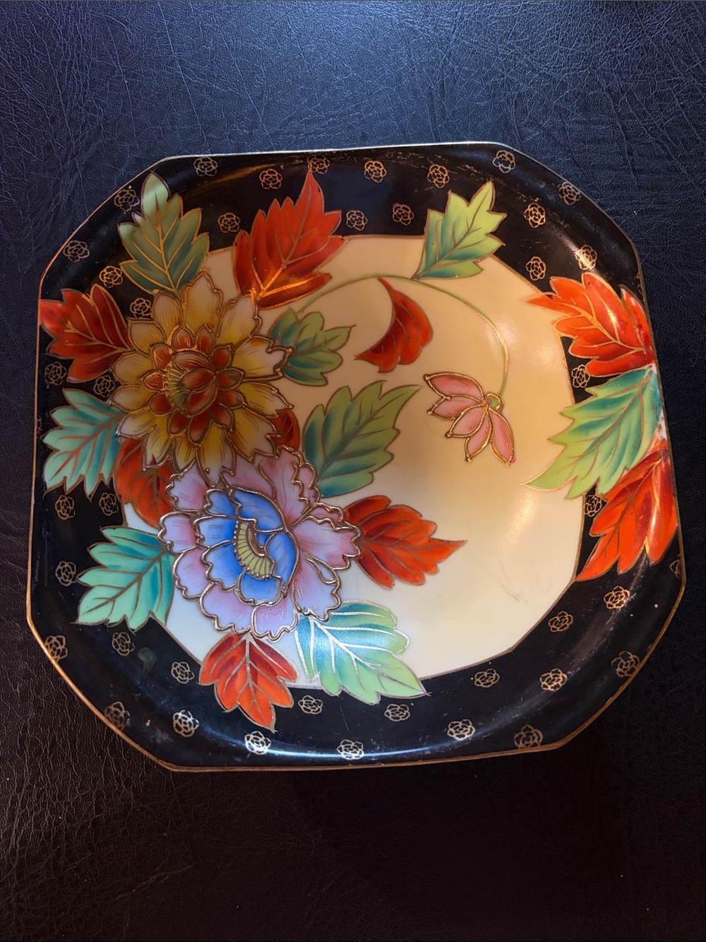 Decorative Floral Bowl-Made in Japan